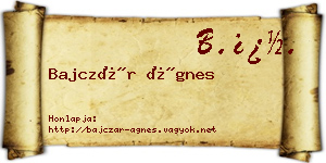 Bajczár Ágnes névjegykártya